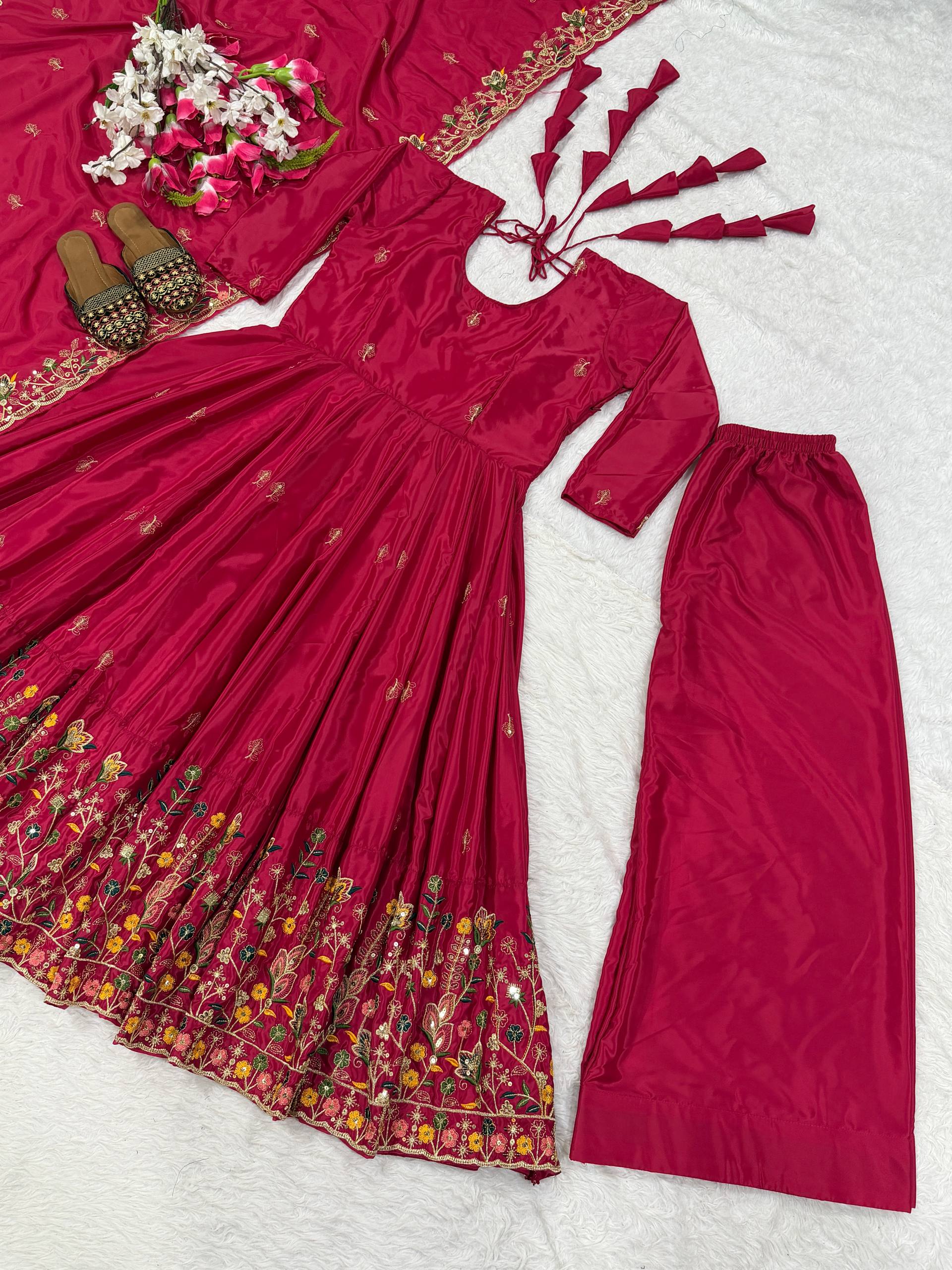 The Radiant Mustard Botanical-Hem Anarkali
